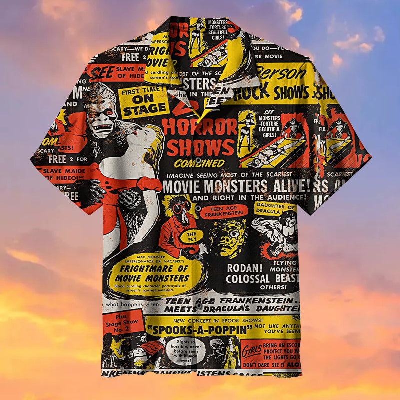 1957 Movie Monster Shows Universal Hawaiian Shirt