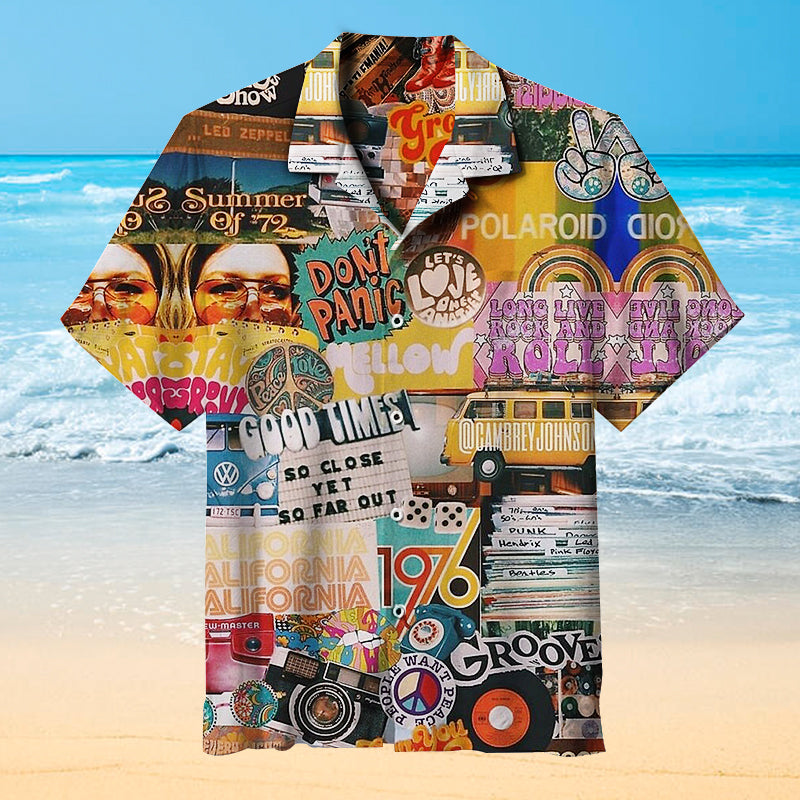 70s Vintage Vibe Collage Universal Hawaiian Shirt
