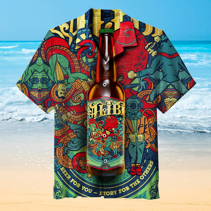 Alibi. Beer for you Universal Hawaiian Shirt