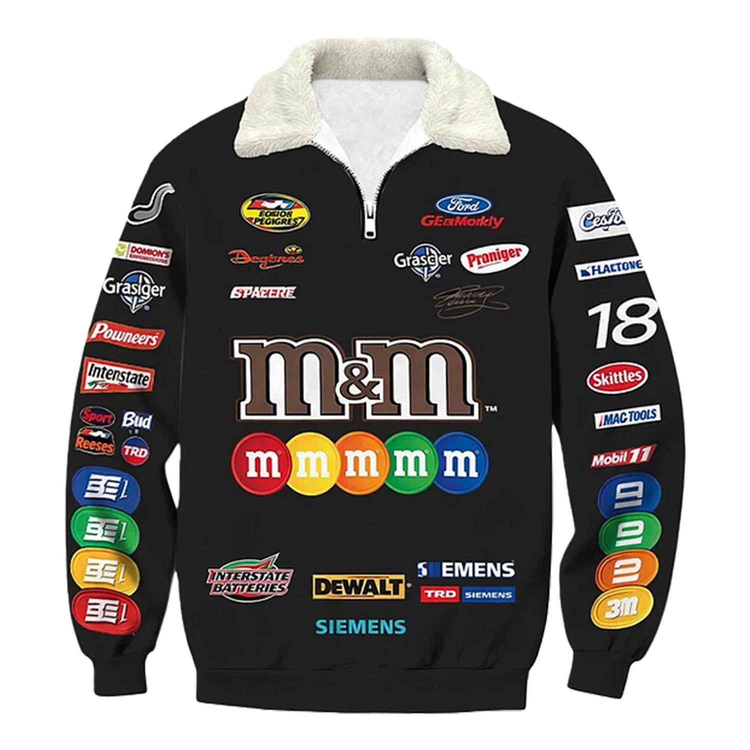 Auto Racing style Quarter Zip Sweatshirt Edition 21