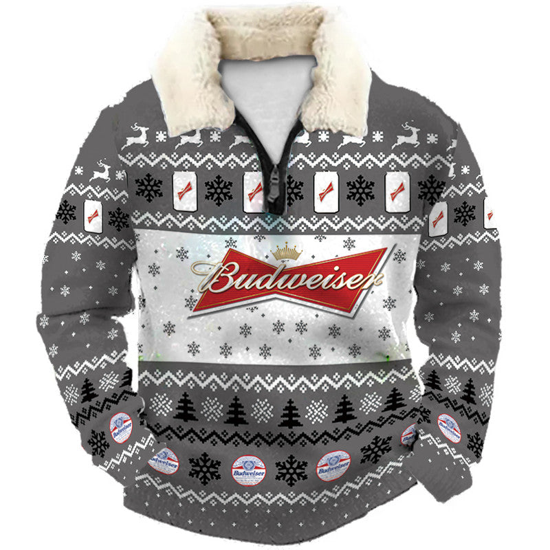 BW & Christmas Ugly Quarter Zip Sweatshirt