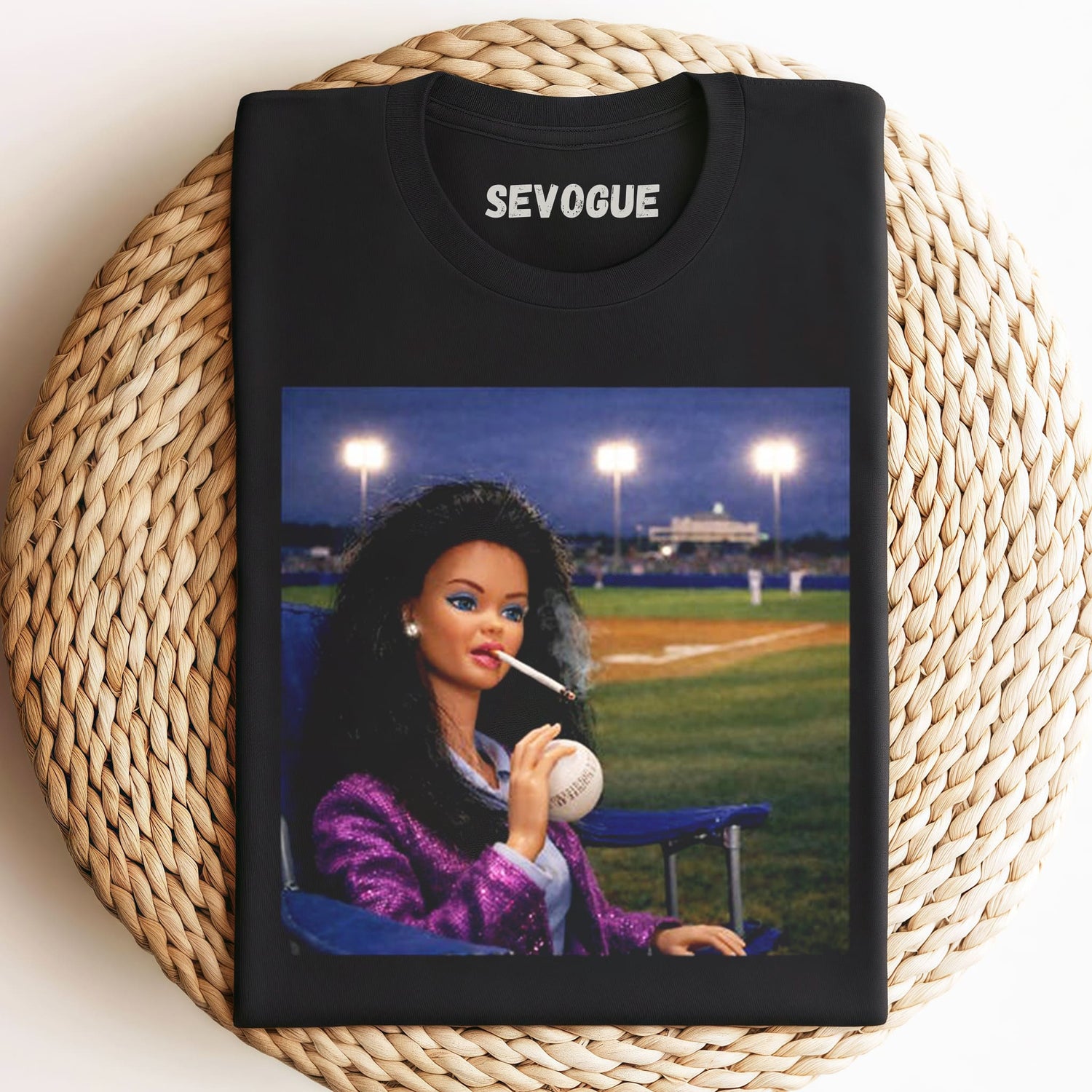 Barbie Ballfield Dark Unisex Tee, Tank Top, Layered LS, Sweatshirt & Hoodie