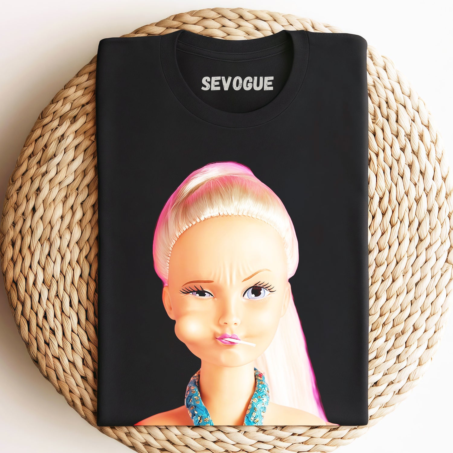 Barbie Eating A Lollipop Unisex Tee, Sweatshirt & Hoodi