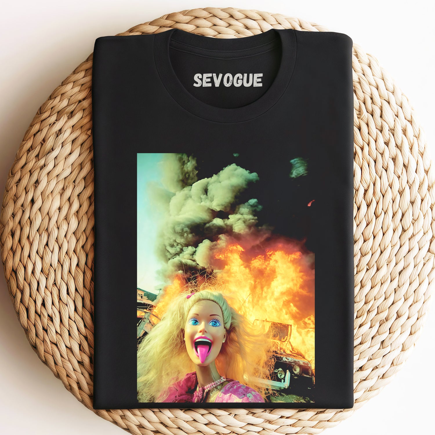 Barbie Exploding Car Unisex Tee, Sweatshirt & Hoodi