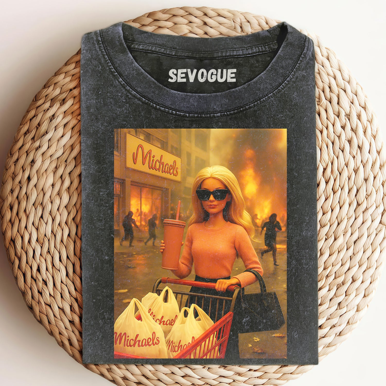 Barbie Shopping During Wartime Unisex Tee, Sweatshirt & Hoodi