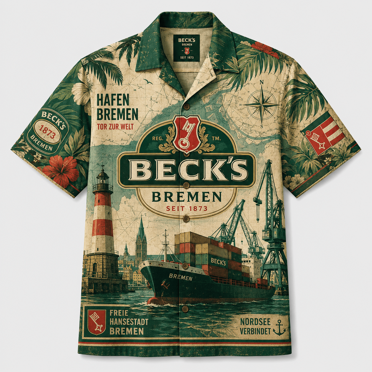 Beck’s Bremen Hafen Hawaiian Shirt