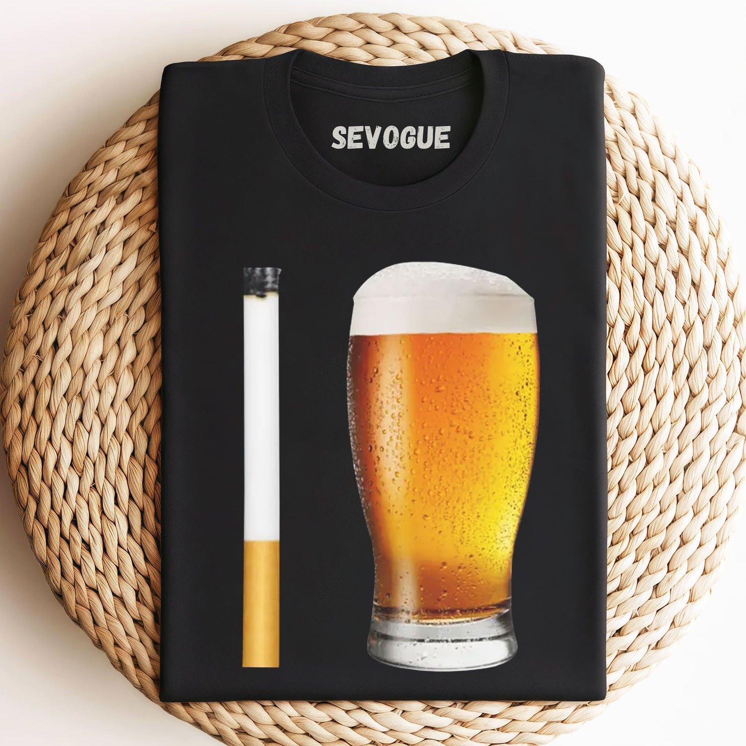 Beer and Cigarette Unisex Tee, Tank Top, Layered LS, Sweatshirt & Hoodie
