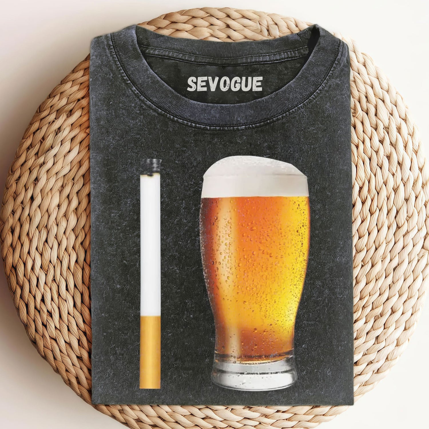 Beer and Cigarette Unisex Tee, Tank Top, Layered LS, Sweatshirt & Hoodie