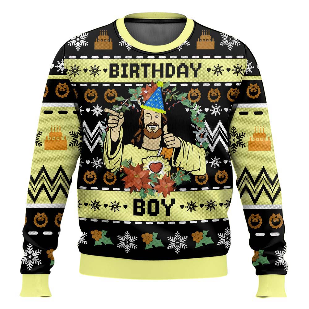 Birthday Boy Jesus Ugly Sweater