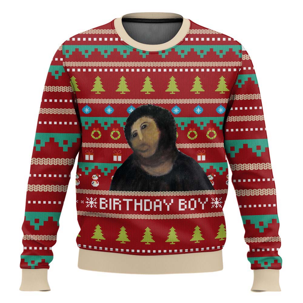 Birthday Boy Potato Jesus Ugly Sweater