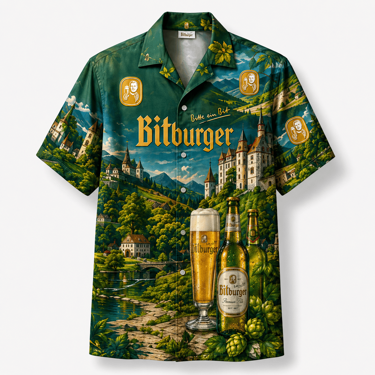 Bitburger Premium Pils  Hawaiian Shirt-3