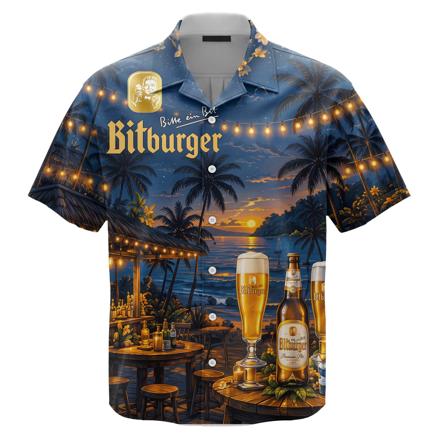 Bitburger Sunset Hawaiian Shirt