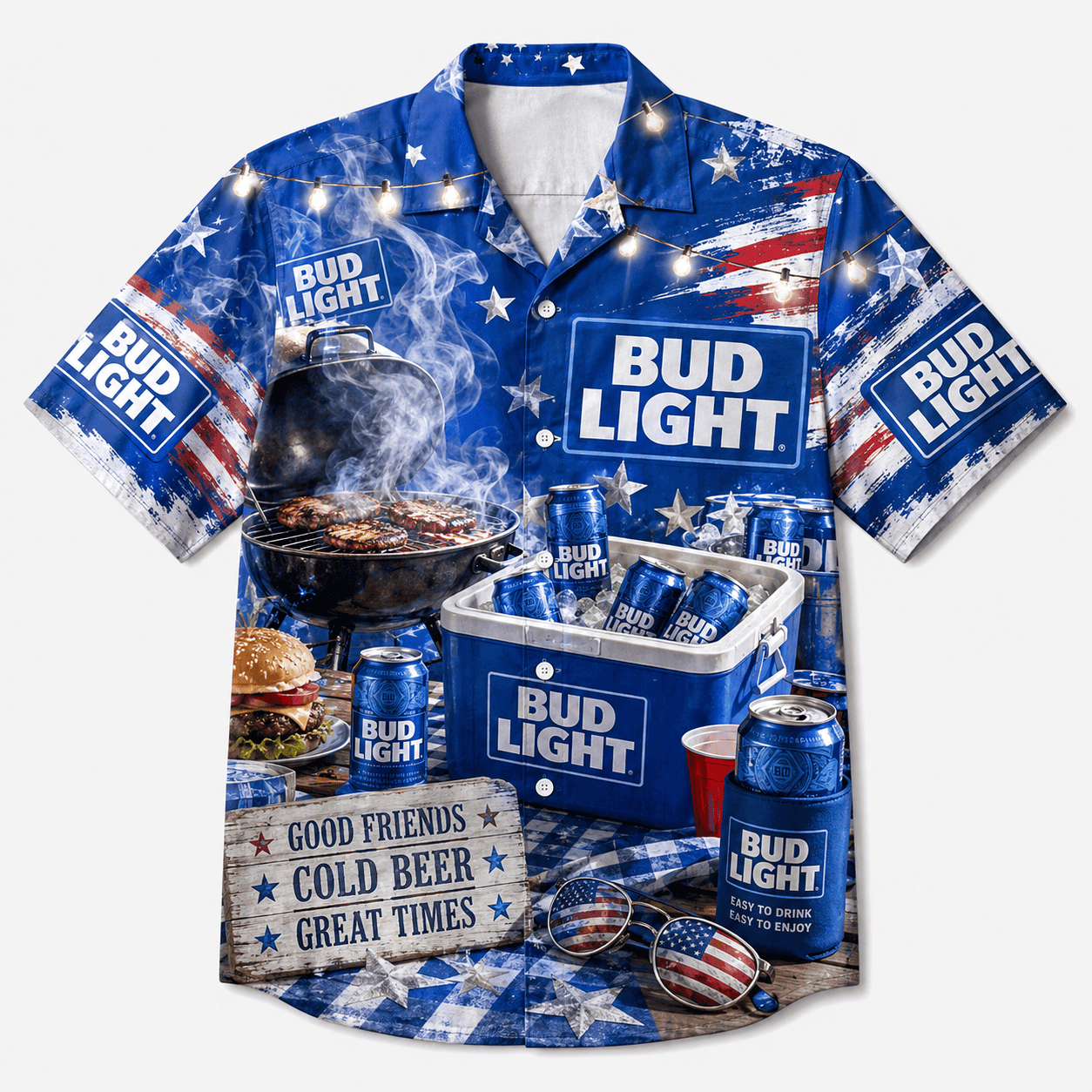 Bud Light Backyard BBQ Hawaiian Shirt
