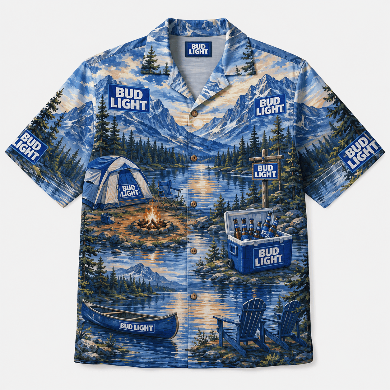 Bud Light Football Tailgate Hawaiian Shirt 2.0