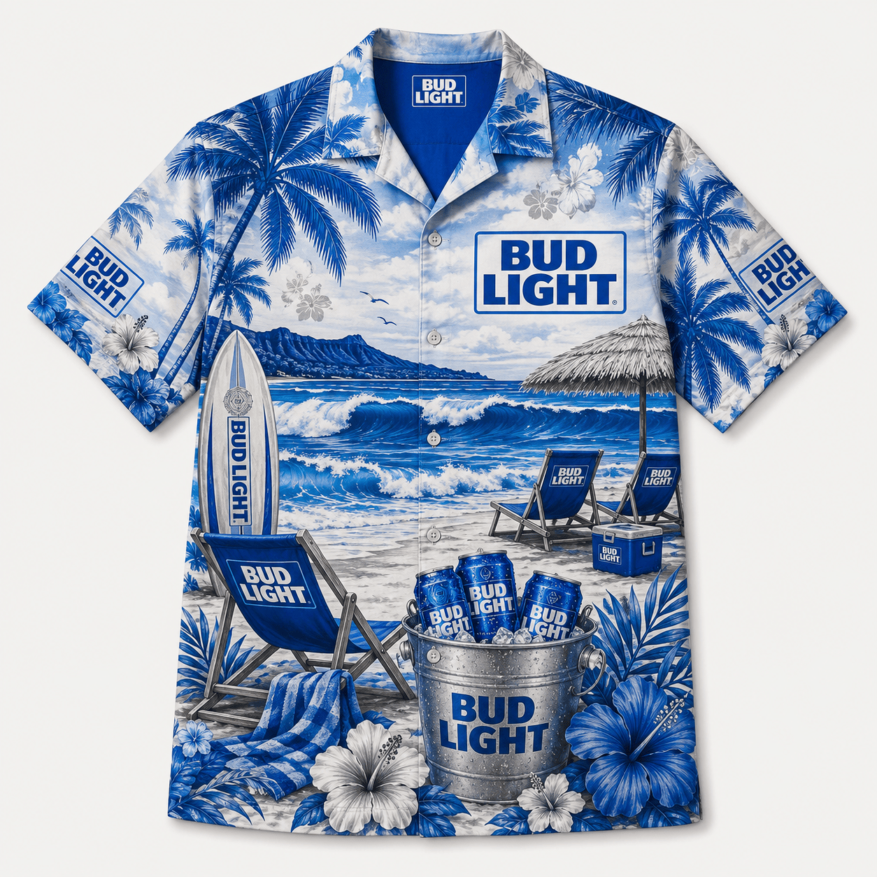 Bud Light Beer Hawaiian Shirt