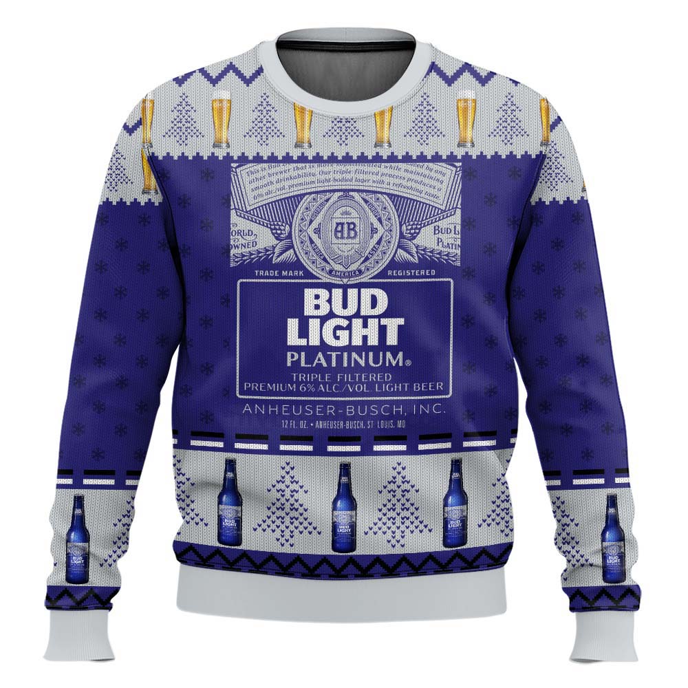 Bud Light Platinum Ugly Sweater