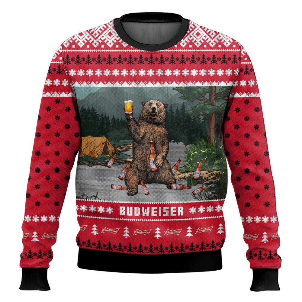 Budweiser Bear Ugly Sweater