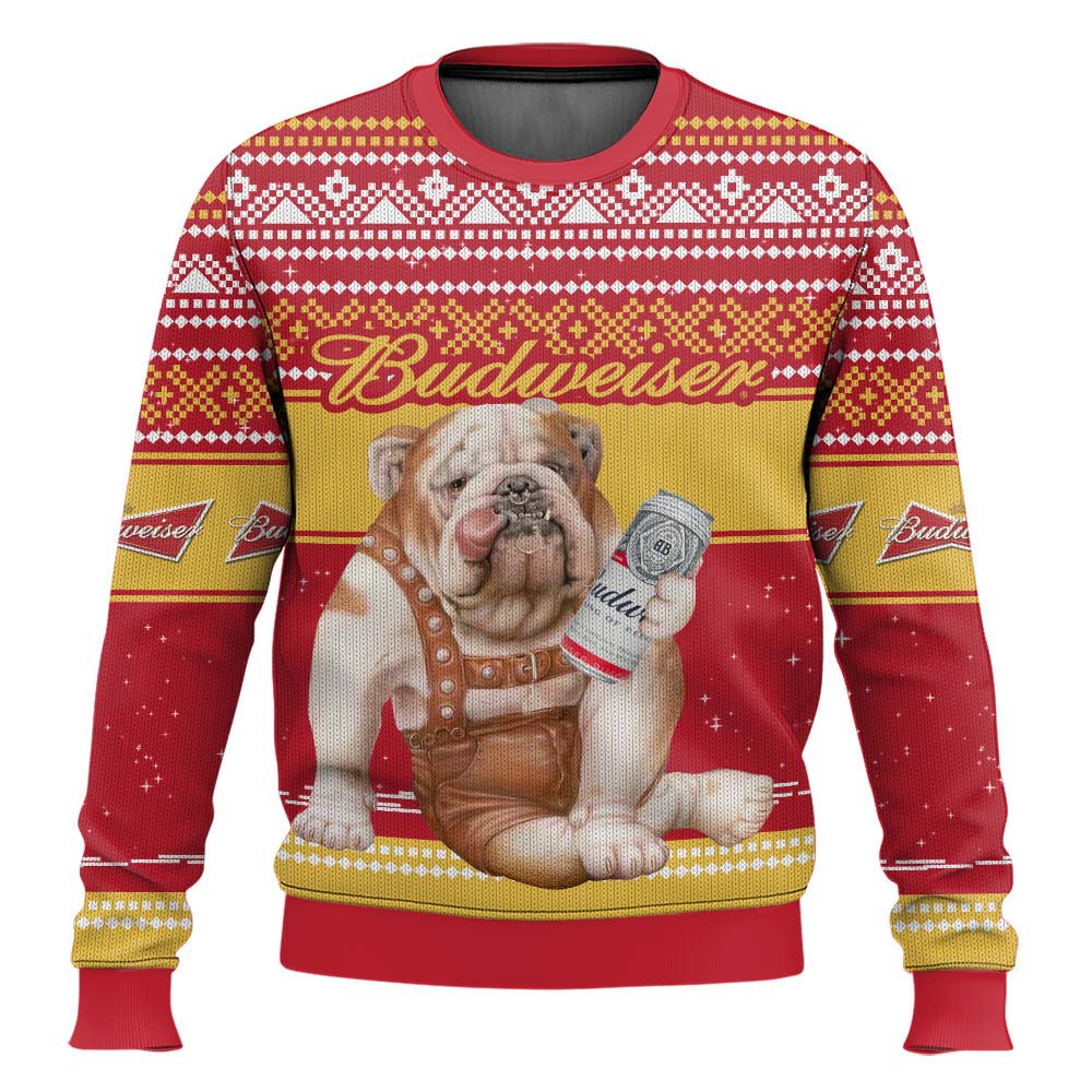 Budweiser Bulldog Ugly Sweater