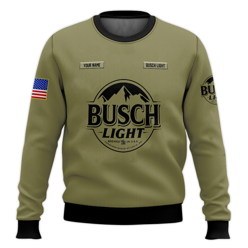 Busch Light Camo – Custom Name Ugly Sweater