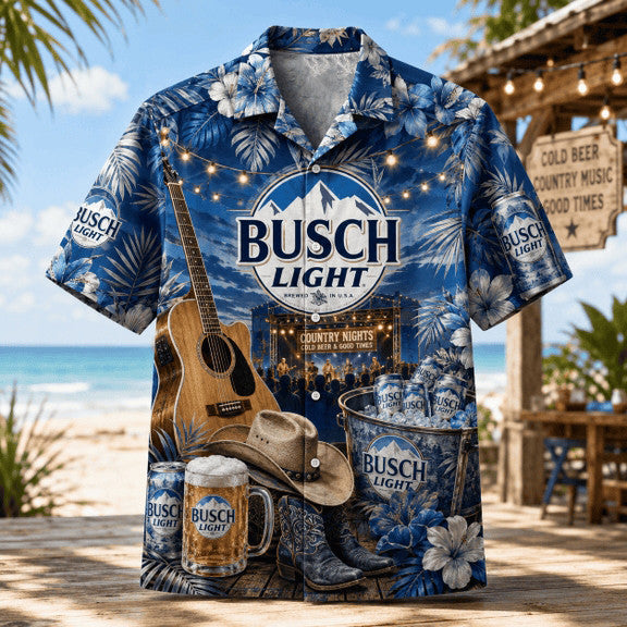 Busch Light Country Music Hawaiian Shirt