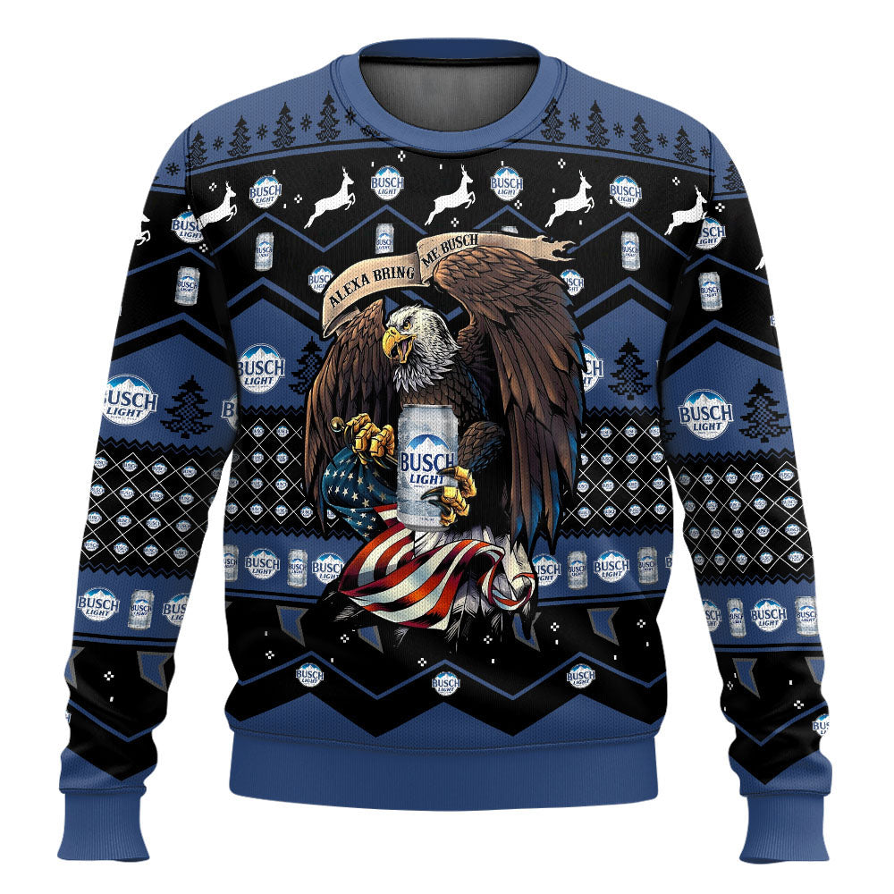 Busch Light Eagle Ugly Sweater