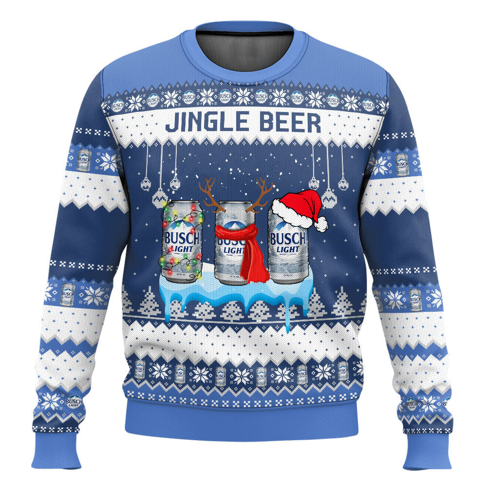 Busch Light Jingle Beer Ugly Sweater