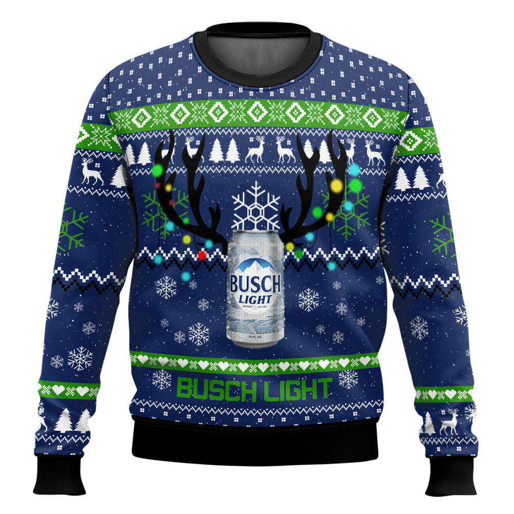 Busch Light Reindeer  Ugly Sweater