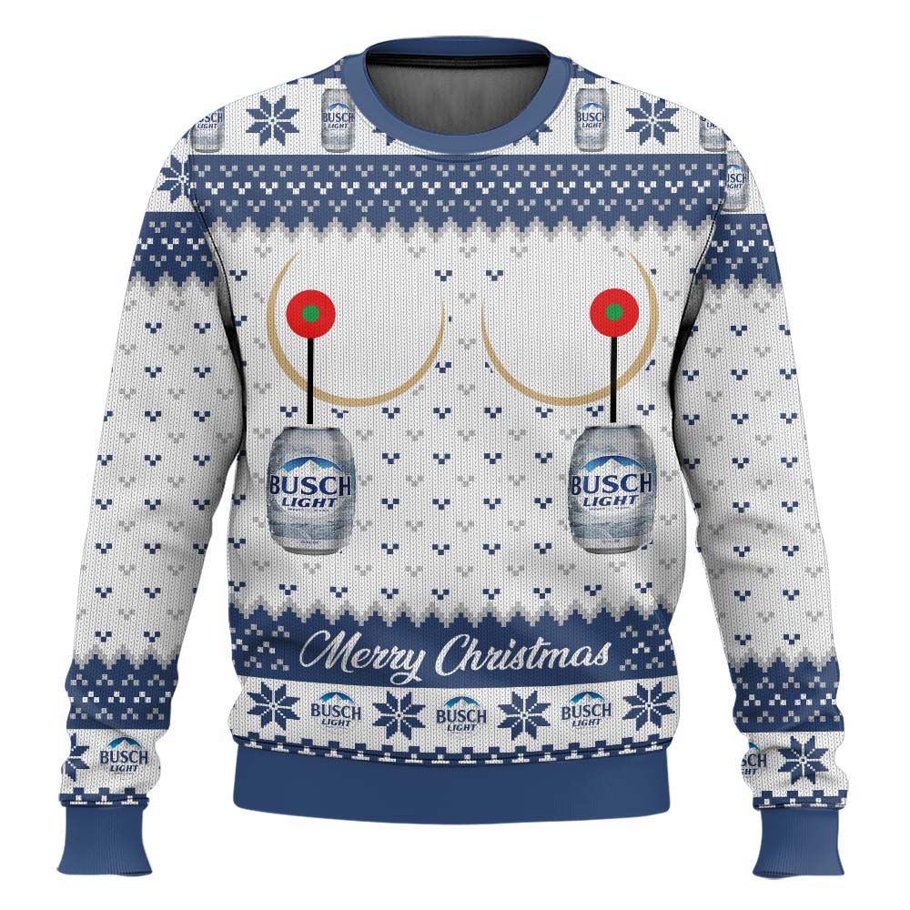 Busch Light Titties Funny  Ugly Sweater