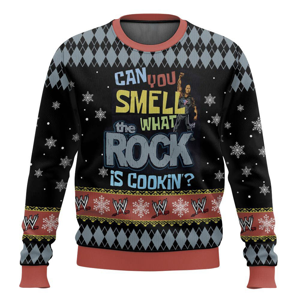 Can You Smell What The Rock Is Cooking WWE Ugly Sweater