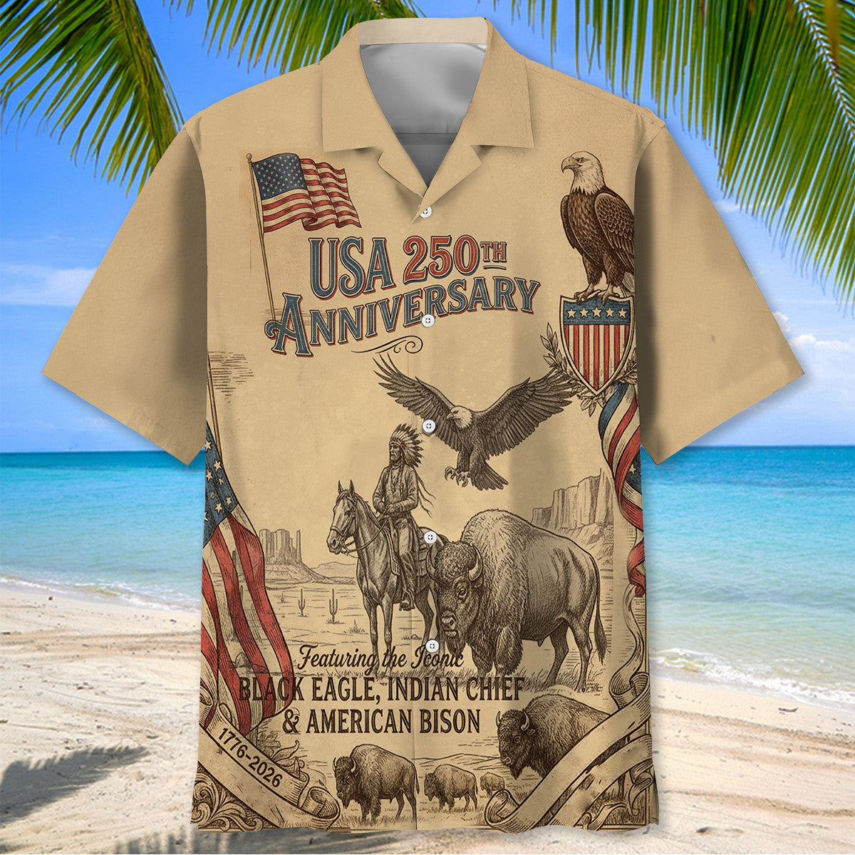 Celebrate America's 250Th Anniversary Vintage Hawaiian Shirt
