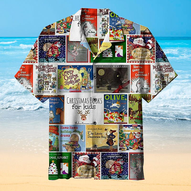 Christmas Books For Kids Unisex Hawaiian Shirt
