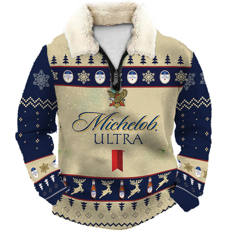 Christmas Casual Ugly Quarter Zip Sweatshirt