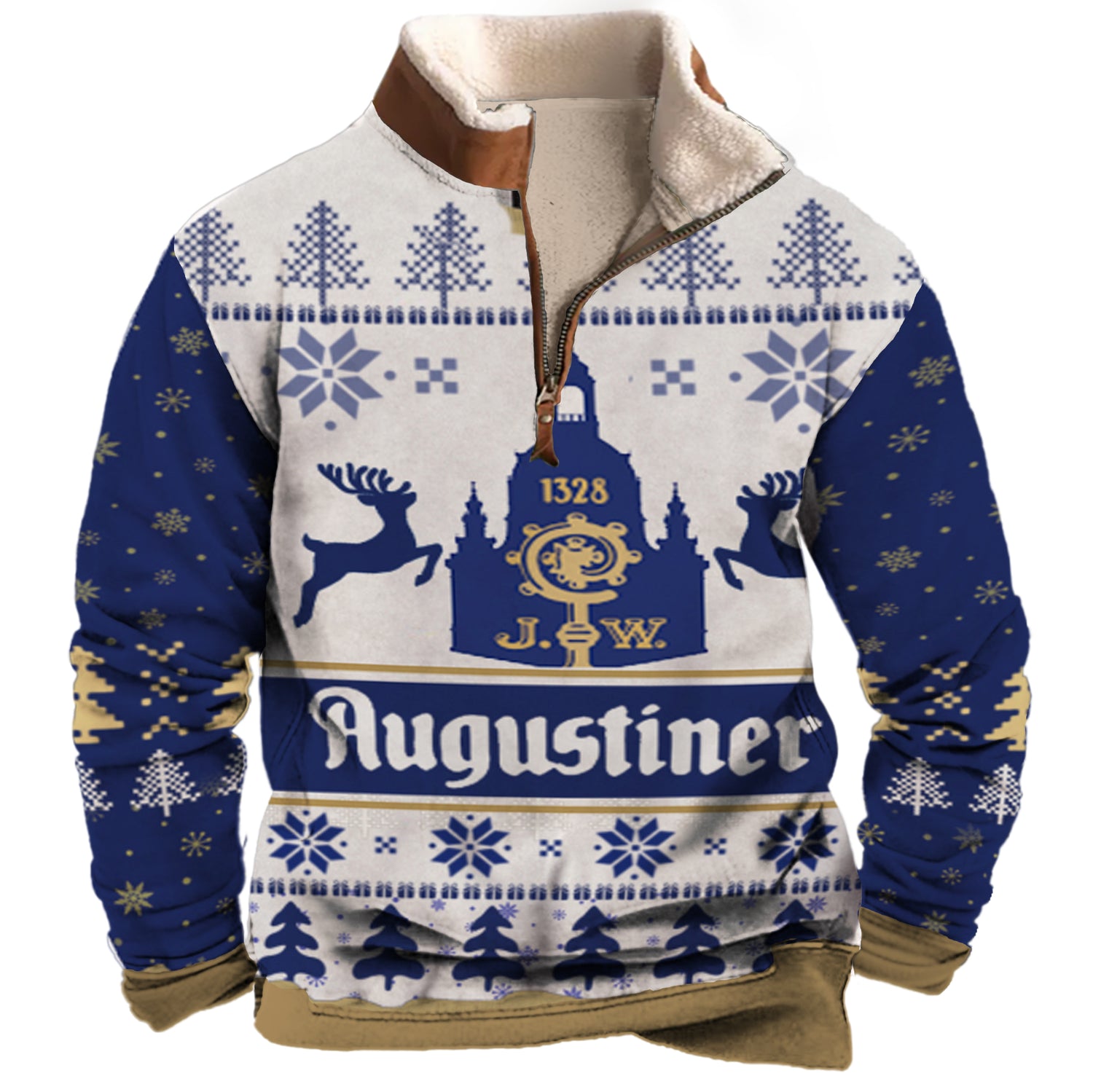 Christmas Ugly Quarter Zip Sweatshirt Collection 003
