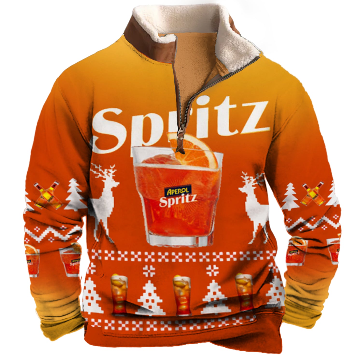 Christmas Ugly Quarter Zip Sweatshirt Collection 005