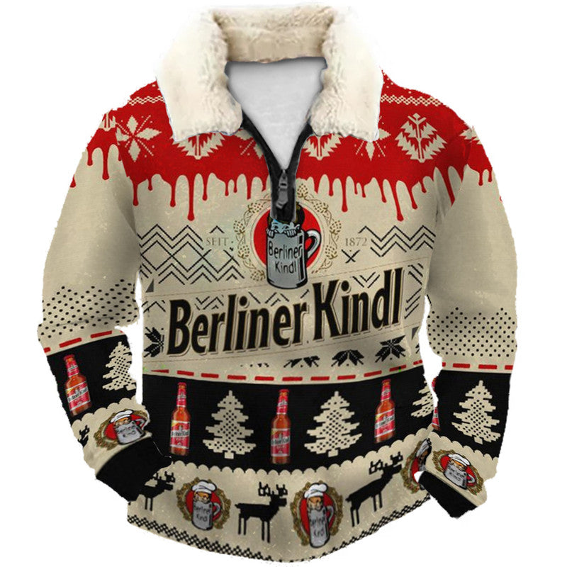 Christmas Ugly Quarter Zip Sweatshirt Collection 008