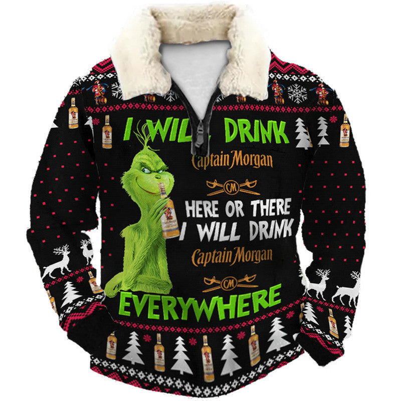 Christmas Ugly Quarter Zip Sweatshirt Collection 011