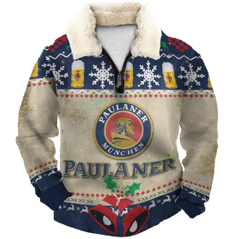 Christmas Ugly Quarter Zip Sweatshirt Collection 013