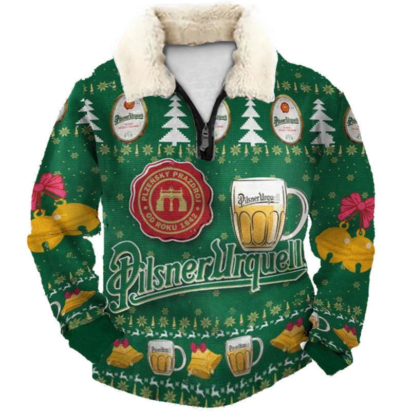 Christmas Ugly Quarter Zip Sweatshirt Collection 014