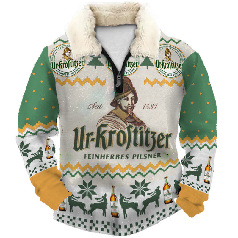 Christmas Ugly Quarter Zip Sweatshirt Collection 022