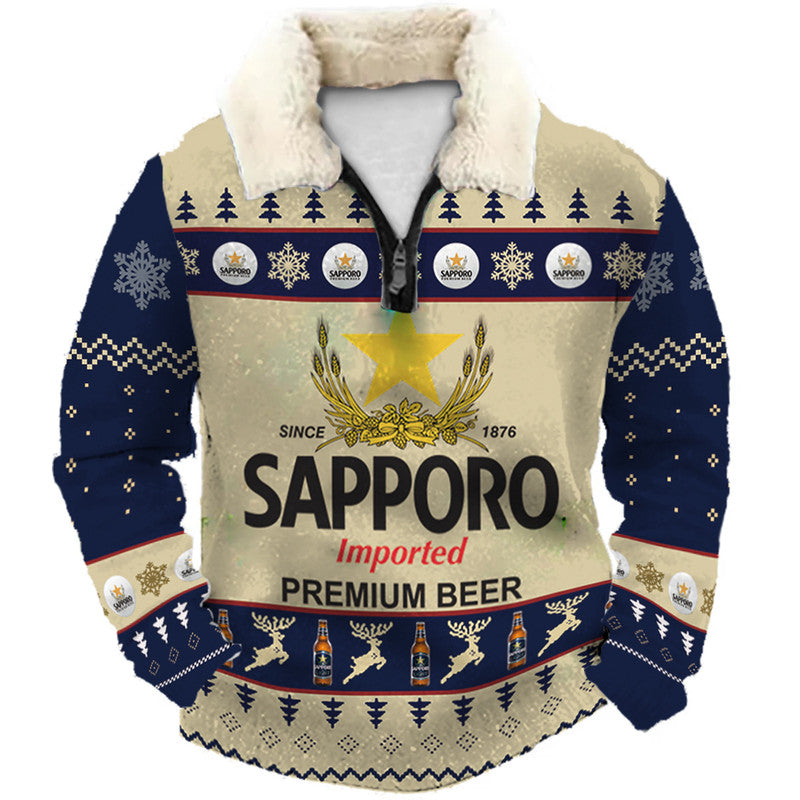 Christmas Ugly Quarter Zip Sweatshirt Collection 036