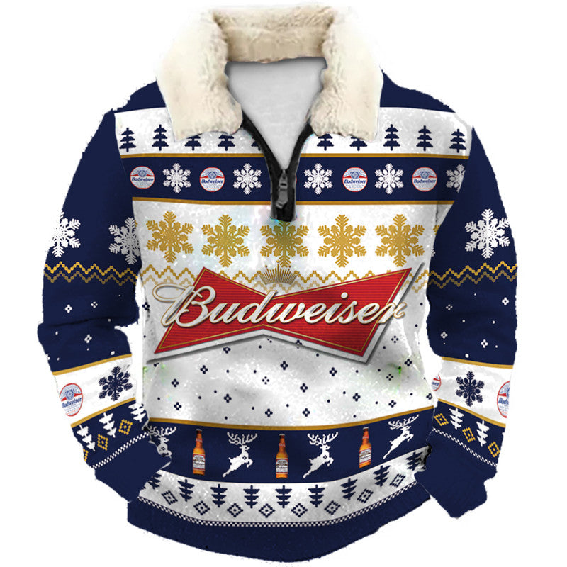 Christmas Ugly Quarter Zip Sweatshirt Collection 042