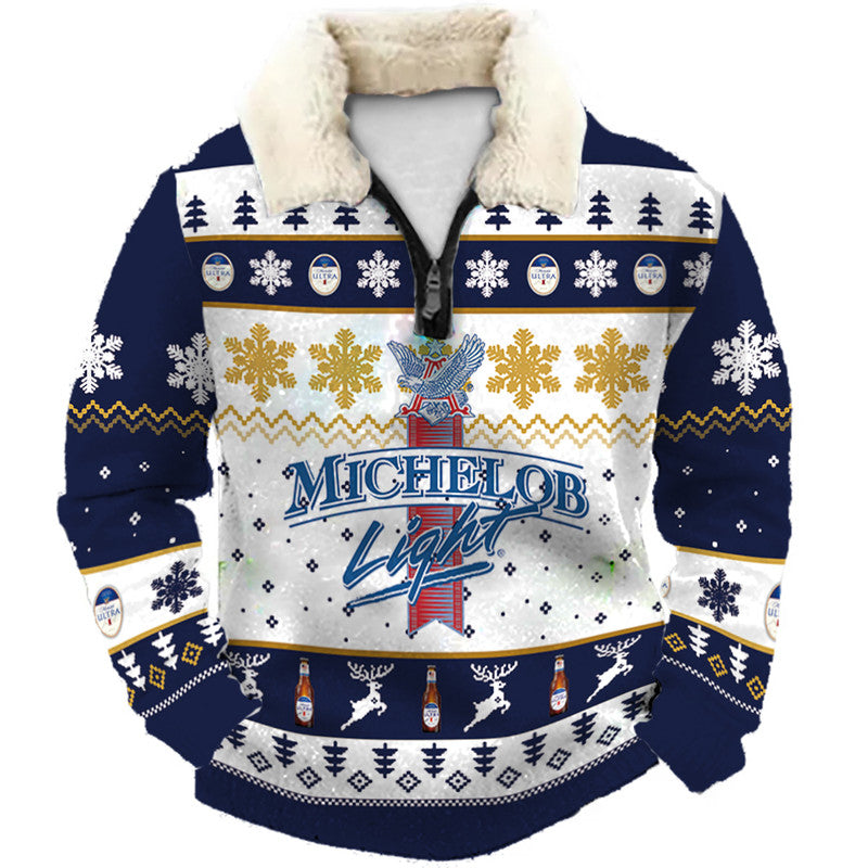 Christmas Ugly Quarter Zip Sweatshirt Collection 043