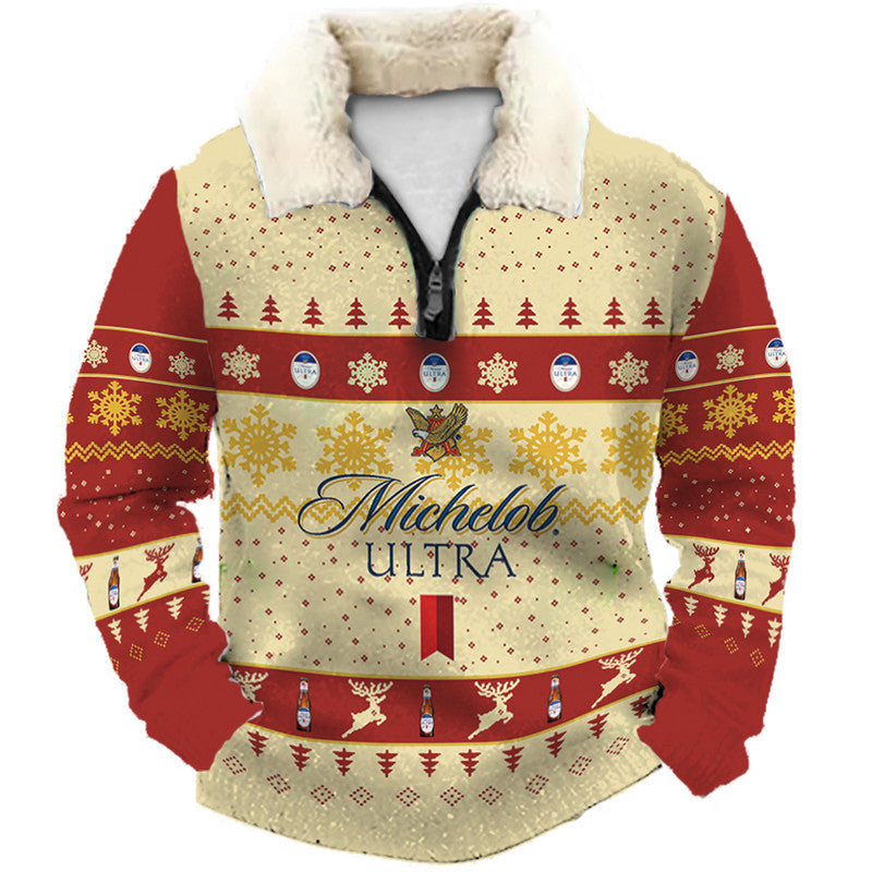 Christmas Ugly Quarter Zip Sweatshirt Collection 044