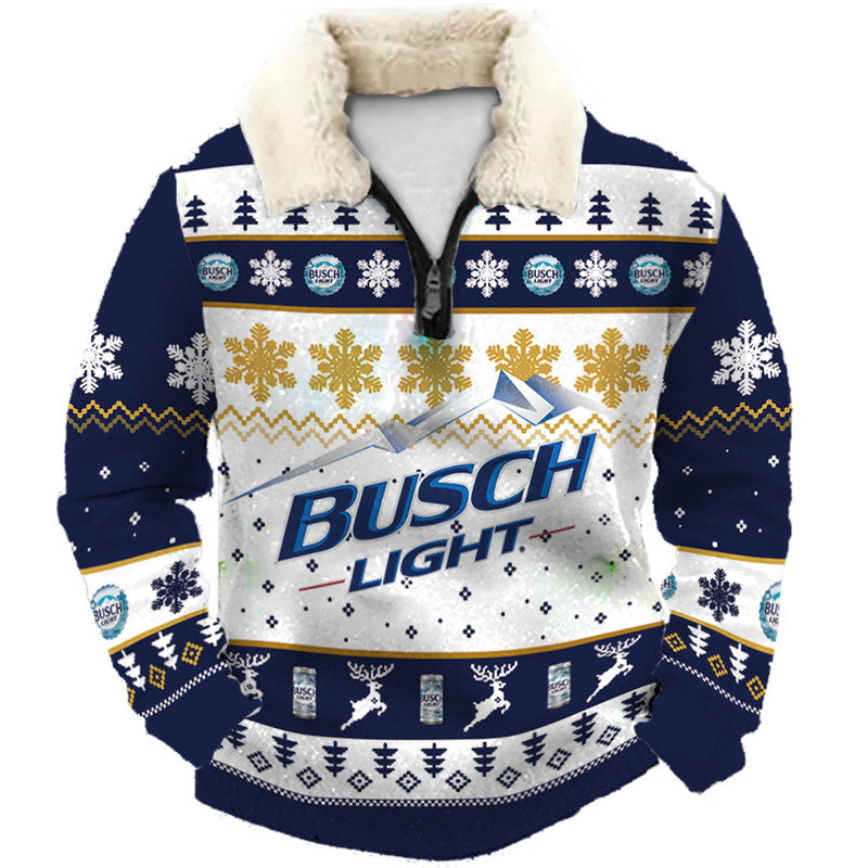 Christmas Ugly Quarter Zip Sweatshirt Collection 045