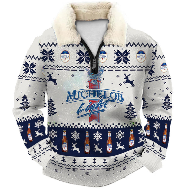 Christmas Ugly Quarter Zip Sweatshirt Collection 046