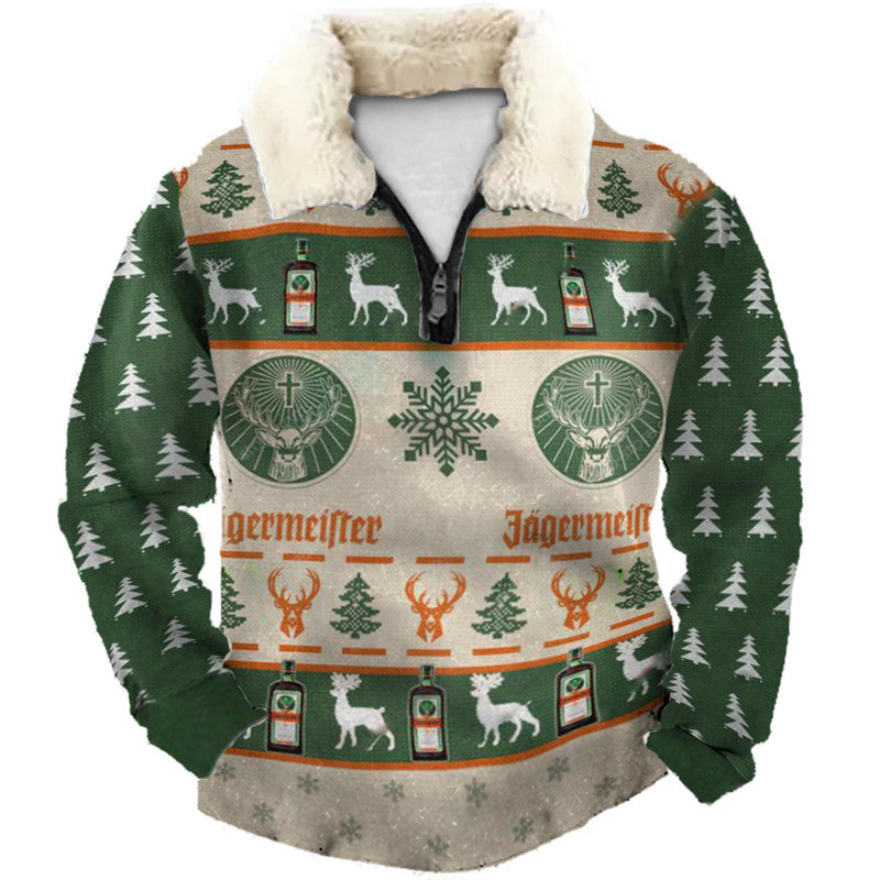 Christmas Ugly Quarter Zip Sweatshirt Collection 052