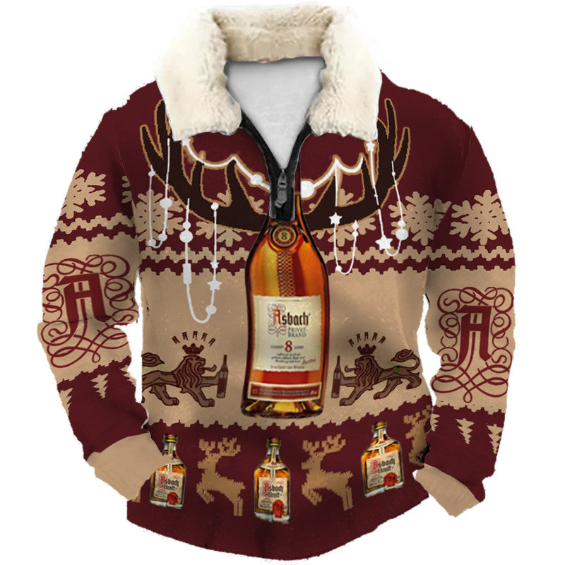Christmas Ugly Quarter Zip Sweatshirt Collection 053