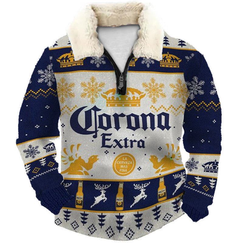 Christmas Ugly Quarter Zip Sweatshirt Collection 055