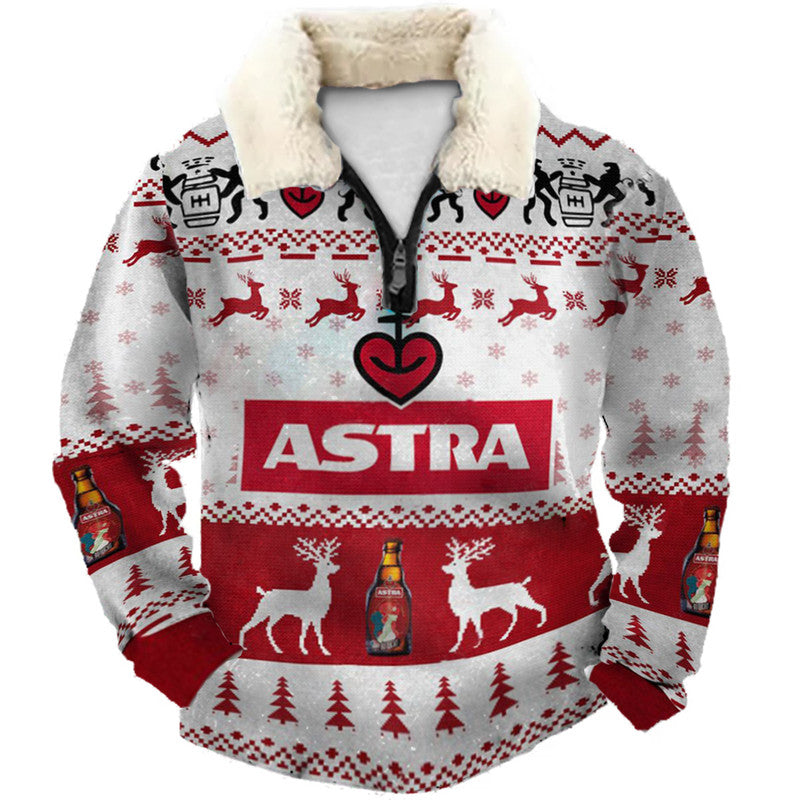 Christmas Ugly Quarter Zip Sweatshirt Collection 056