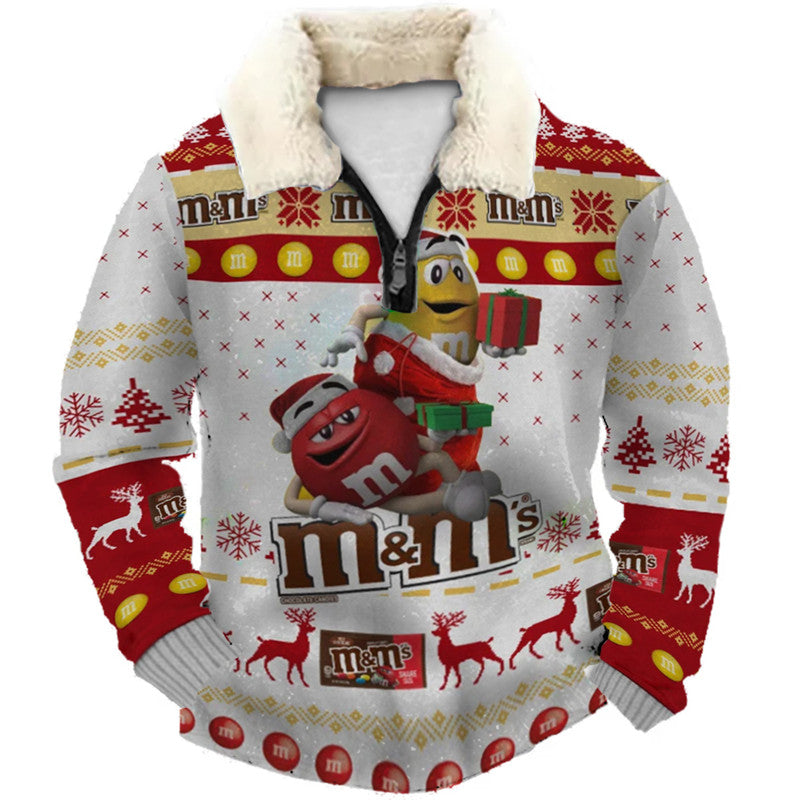 Christmas Ugly Quarter Zip Sweatshirt Collection 058